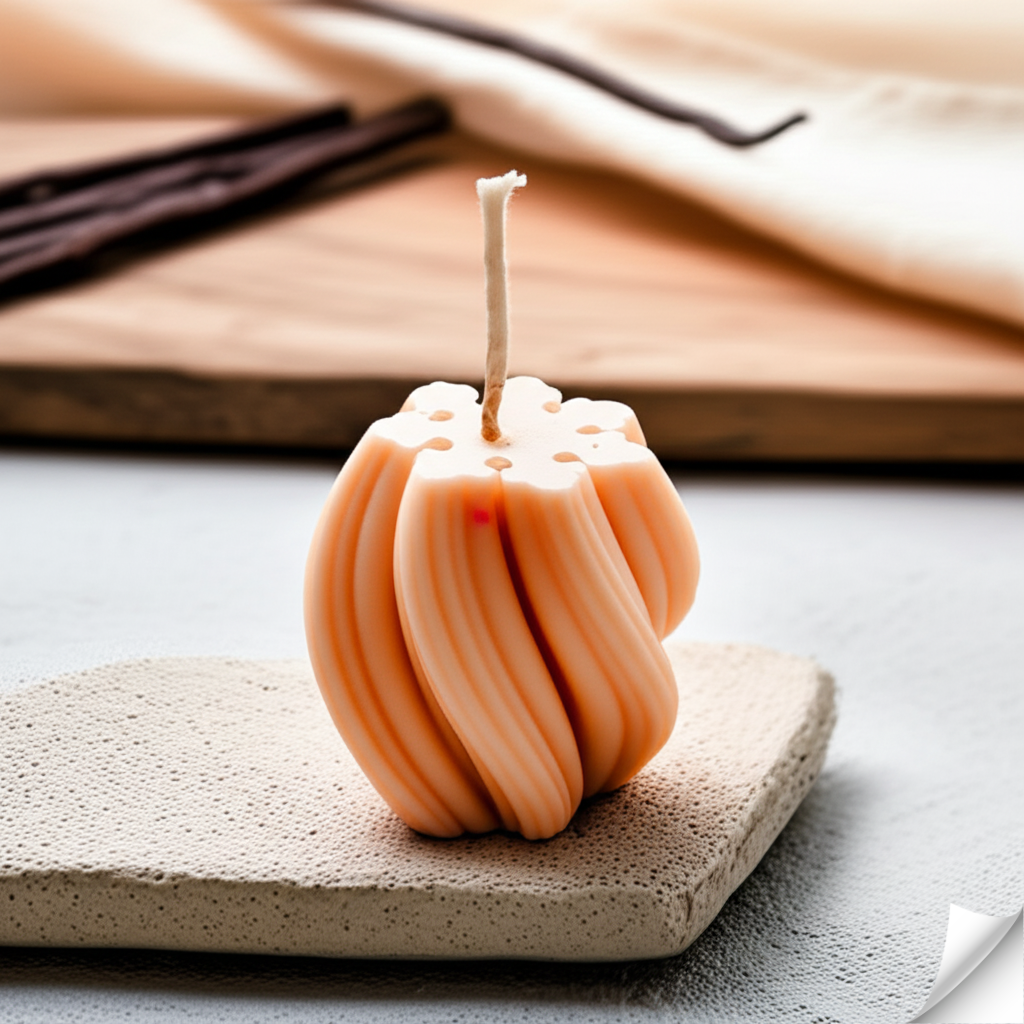 Radiant Swirl - Handcrafted Vanilla Scented Candle | Artisan Gift - Image 3